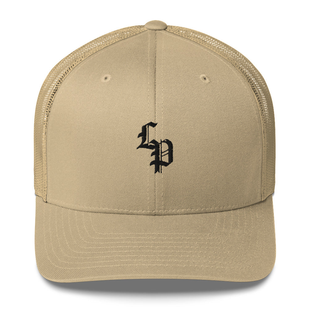 'LP' trucker hat