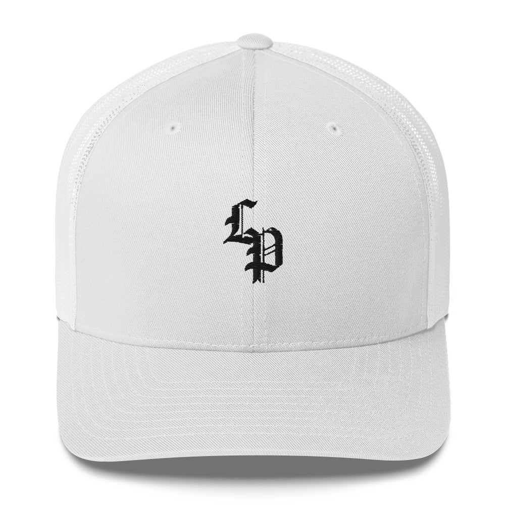 'LP' trucker hat